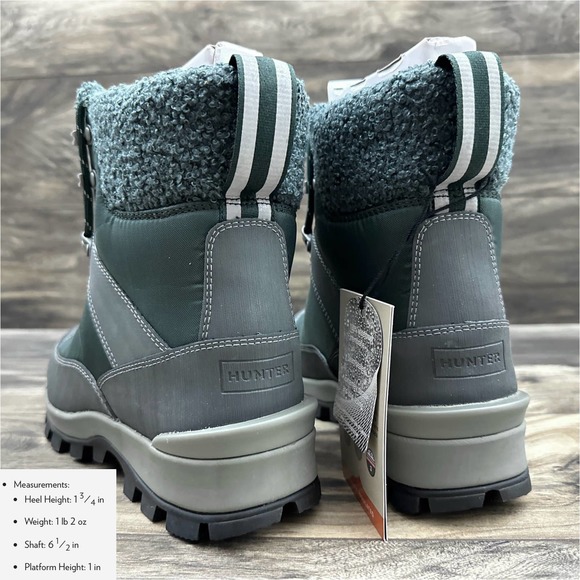 NIB Hunter Recycled Poly Commando Boots Waterproof Insulated 8 39 - Picture 9 of 12